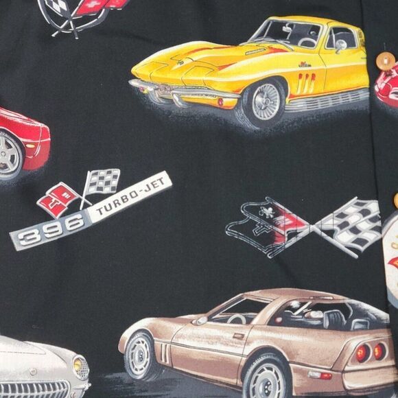 Paradise Found Shirt Chevy Cars Mens Size Large Made in Hawaii Corvette Stingray - Picture 11 of 12